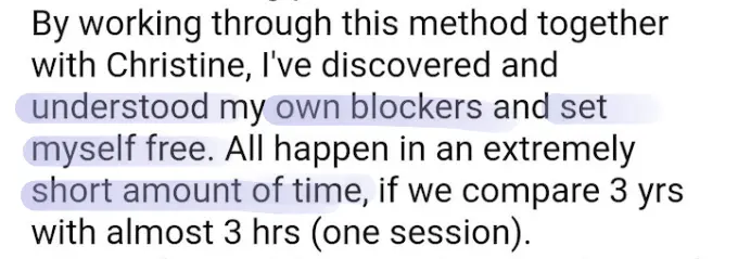 Testimonial: blockers set free, Teil 1