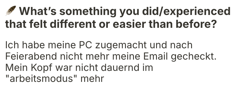 Testimonial: Feierabend