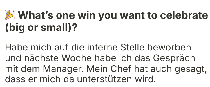 Testimonial: Interne Stelle