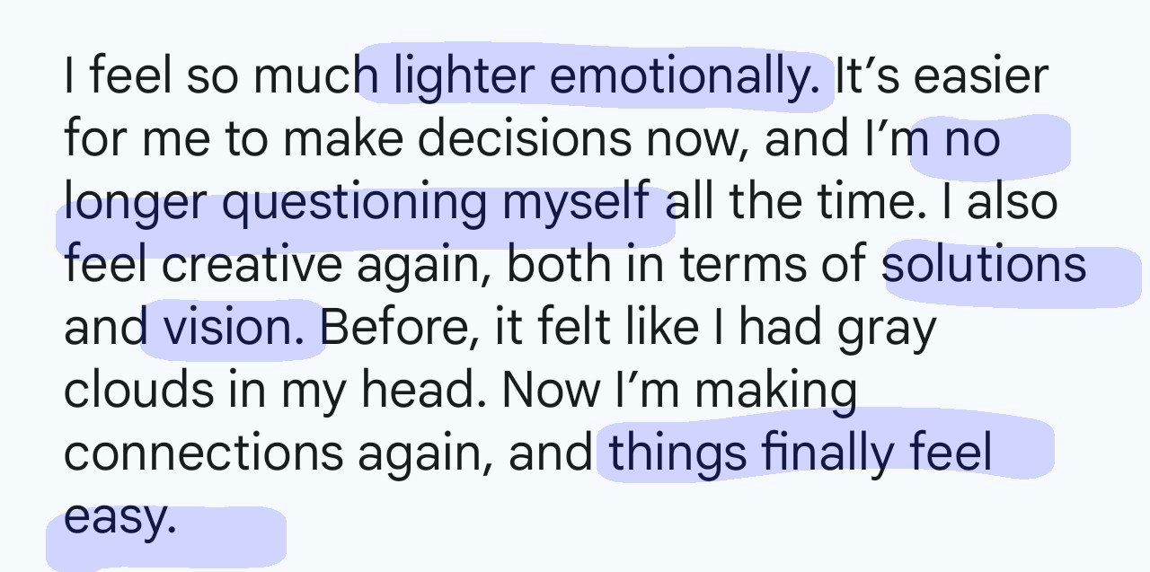 Testimonial: emotional leichter